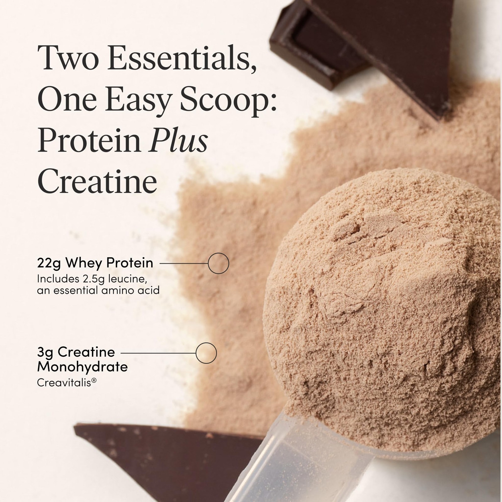 Protein + Creatine, Made with Creavitalis Creatine Monohydrate, Whey Protein,…