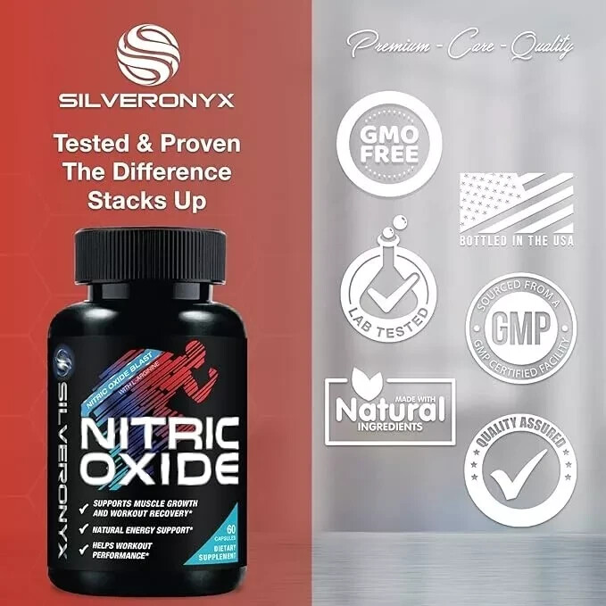 Oxido Nitrico y L-arginina Extra Fuerte Para Aumentar La Energia Muscular 60 Ct
