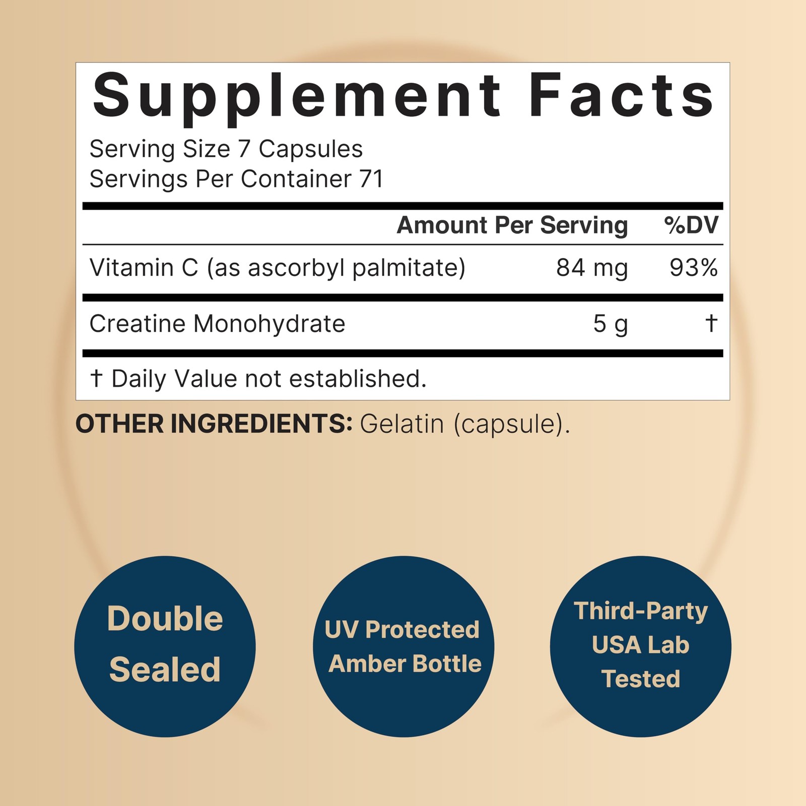 NatureBell Creatine Monohydrate Capsules 5,000mg Per 500 Count (Pack of 1)