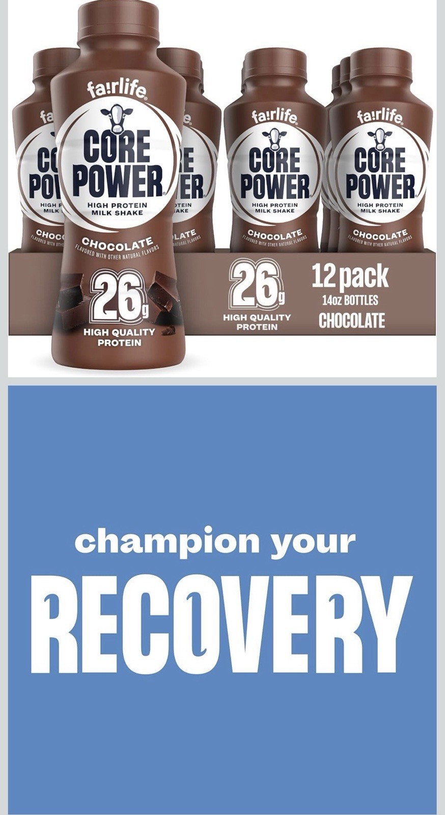 fairlife Core Power High Protein Chocolate Milk Protein Shake 14 fl oz 12 Pack