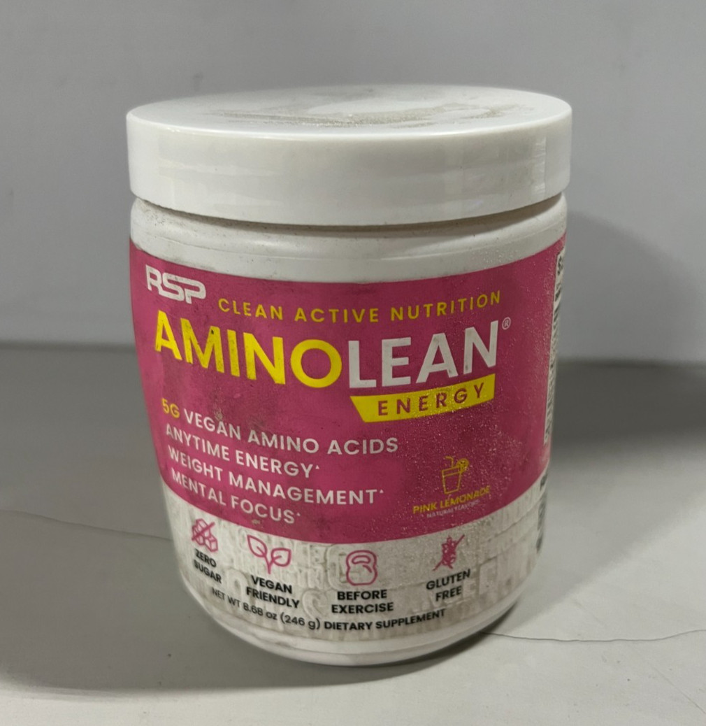 RSP Clean Active Nutrition AminoLean Energy Pink Lemonade 8.68 oz