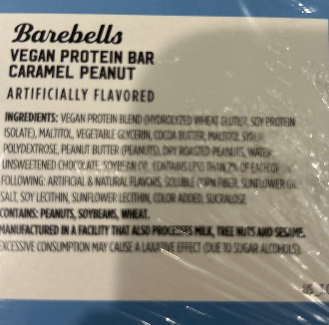 Barebells Vegan Caramel Peanut no added sugar 12 protein bar Expires 8/12/26