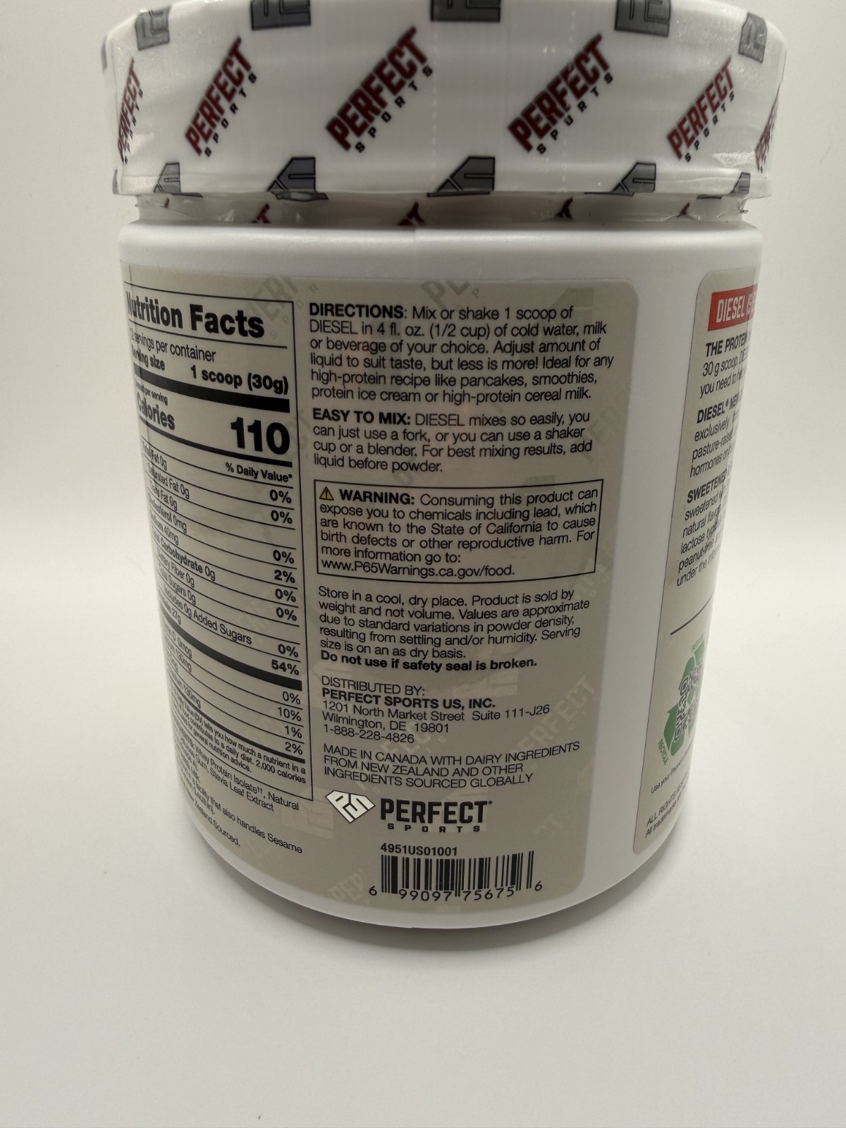 DIESEL French Vanilla Flavored Whey Protein Power 360G 12 Servings – Brand New
