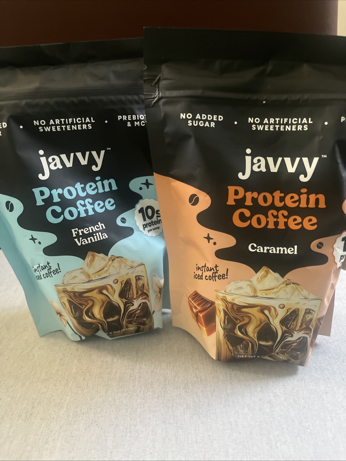 (2) Variety Javvy Vanilla & Caramel Protein & Instant Iced Coffees ☕️