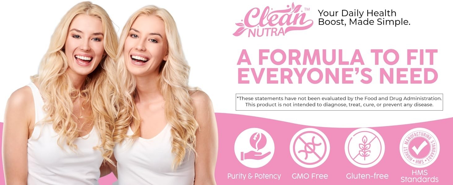 Clean Nutra Creatine for Women | Monohydrate + BCAA Powder, Collagen Biotin, D3