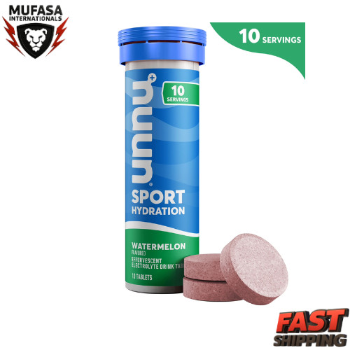Nuun Sport Electrolytes Hydration Drink Mix Tablets, Watermelon, 10 tablets