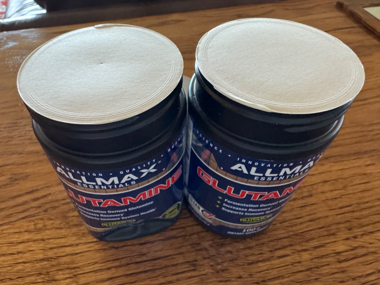 2 PK-Allmax Essentials, Glutamine, 3.53 oz (100 g) Each-SEALED-EXP 10/2026