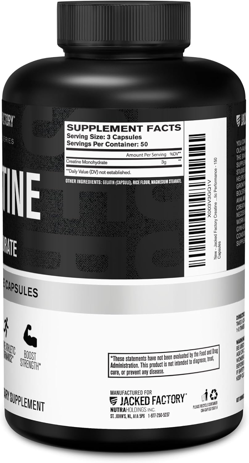 Creatine Monohydrate Capsules – Creatine Pills for Muscle Growth, Increased Stre