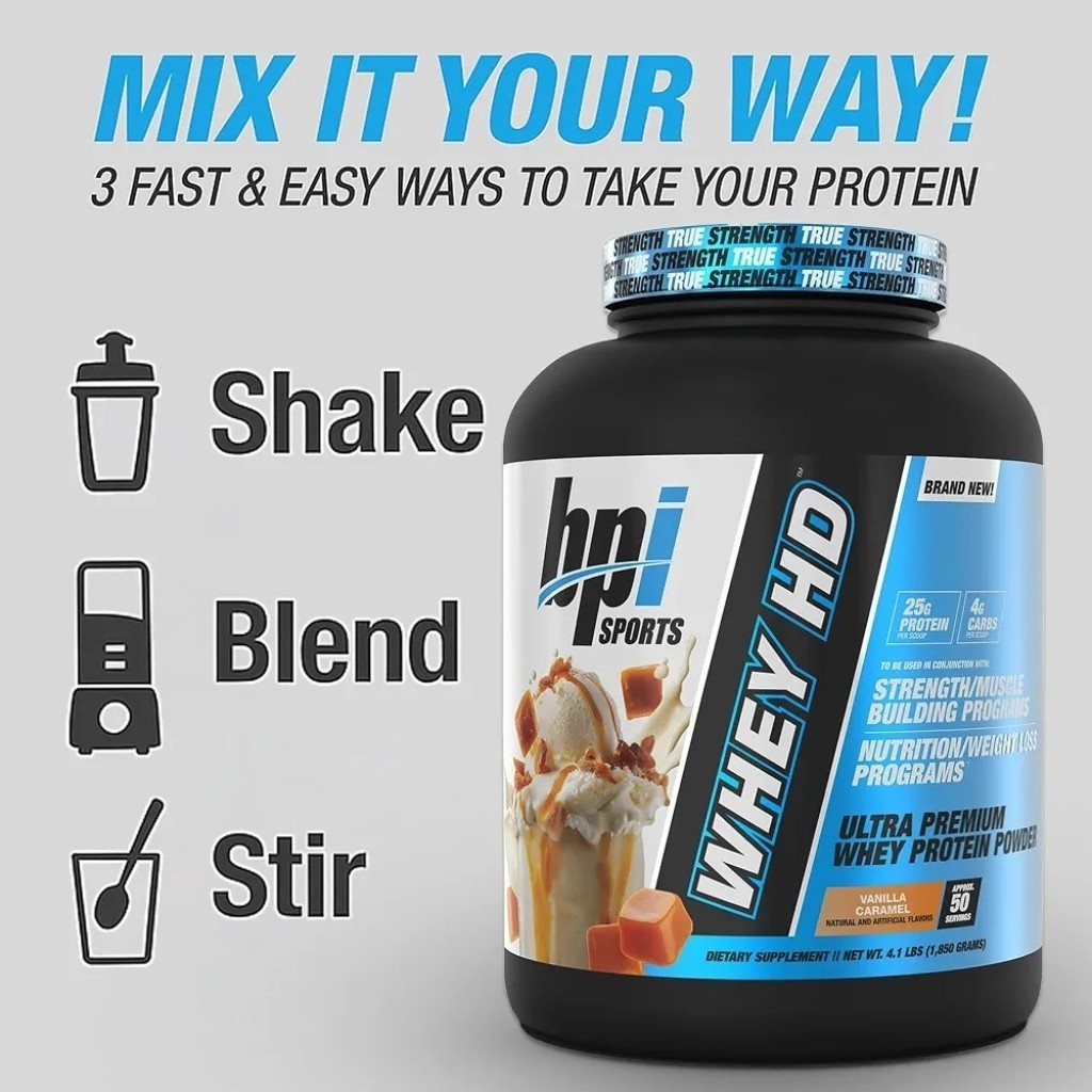 Bpi Sports Whey Hd Ultra Premium Protein Powder Isolate Vanilla/caramel 4.1 lbs