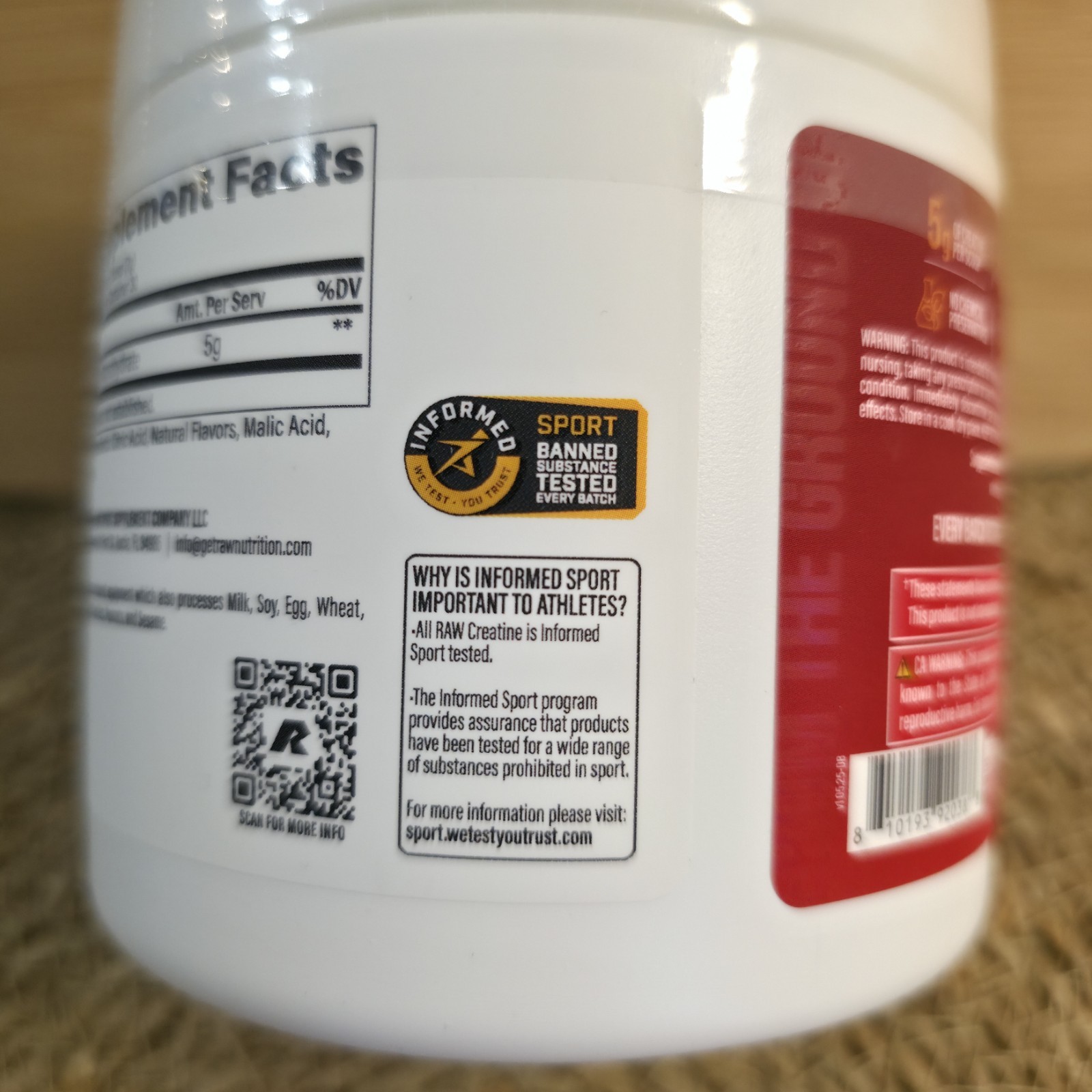 Raw Essentials Creatine Monohydrate Powder Unflavored 150 Grams 30 Servings New