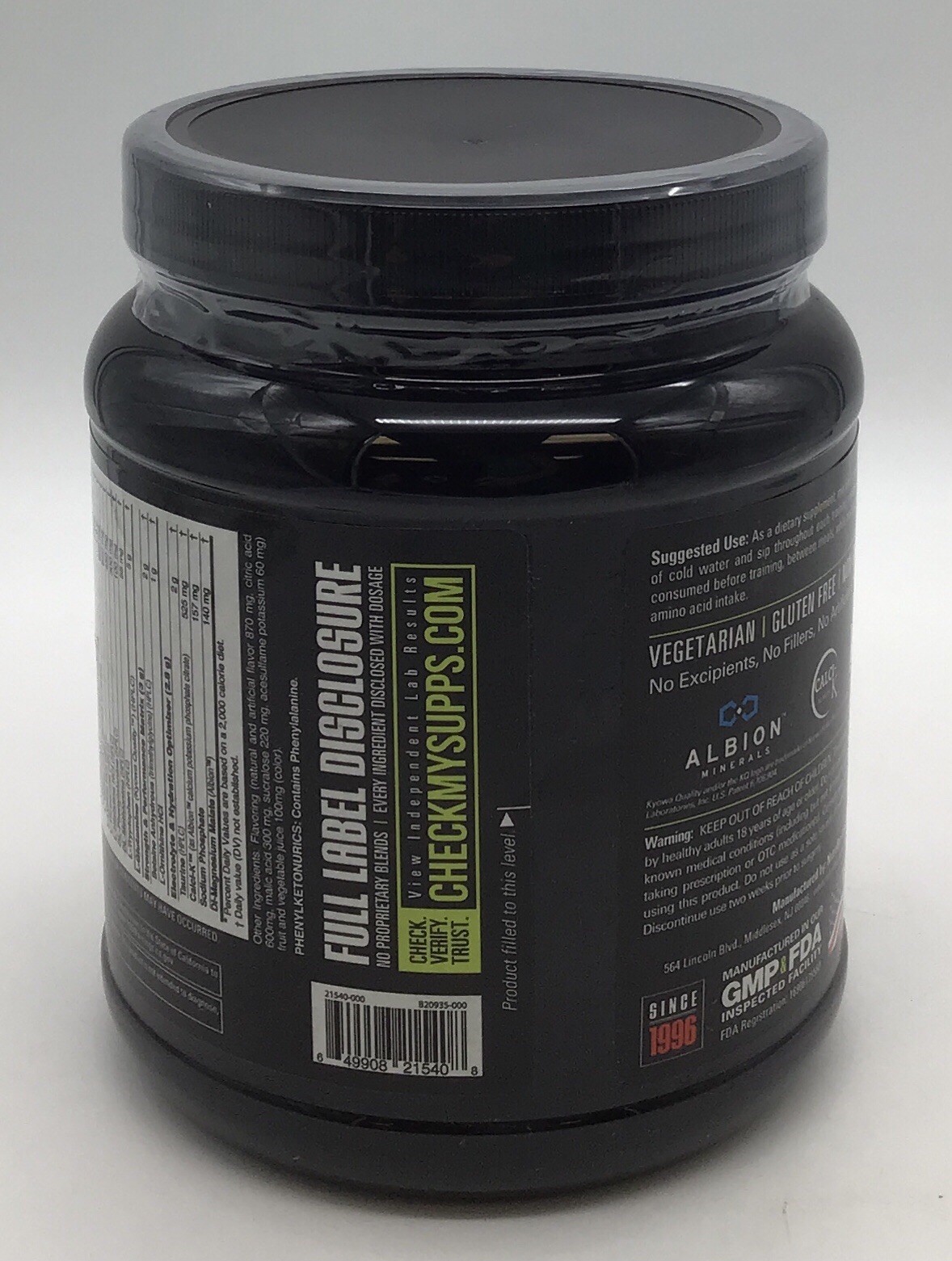 NUTRABIO INTRA BLAST WORKOUT AMINO FUEL 1.51 LB BLUEBERRY LEMONADE EXP 09/2027