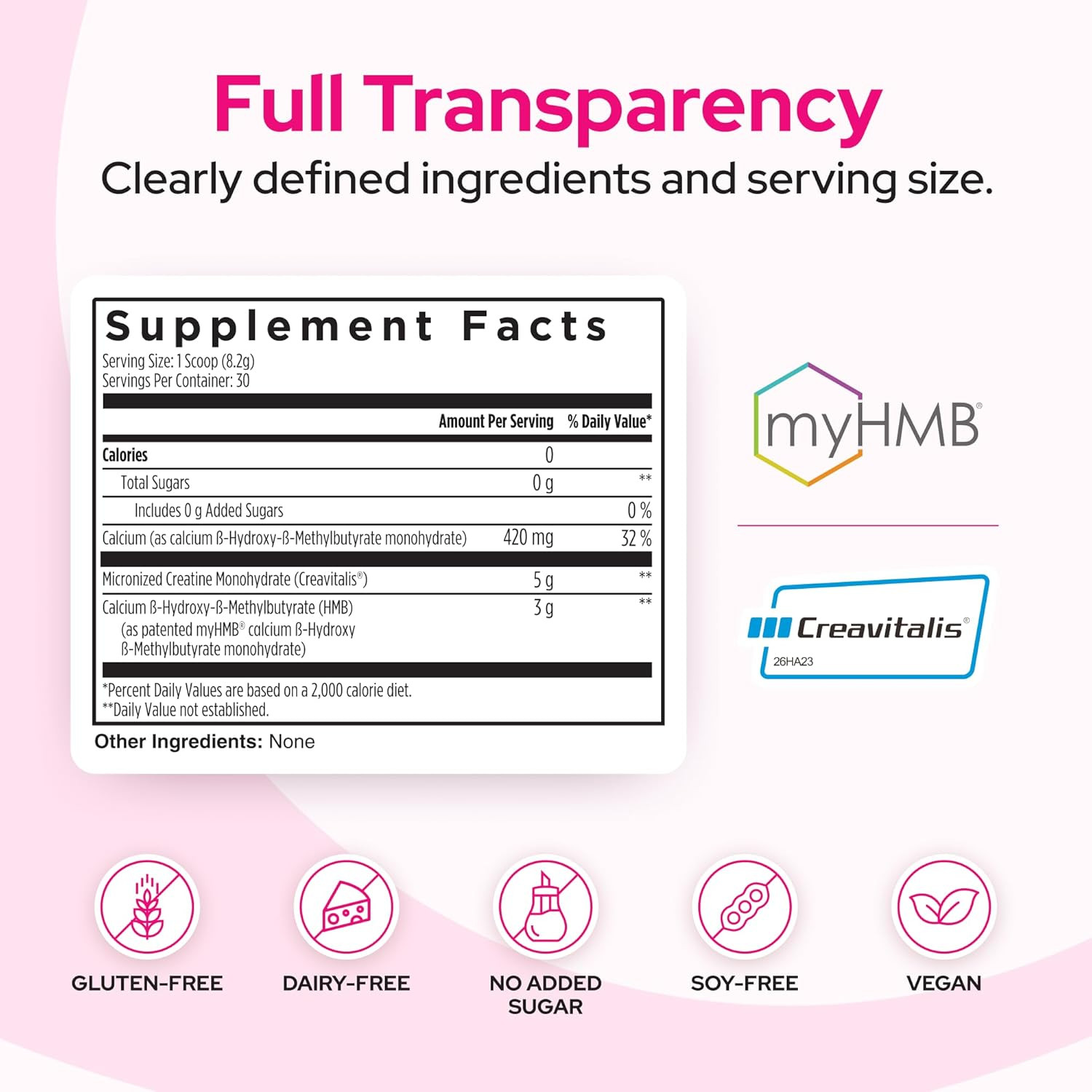 Creatine HMB Powder, 5g Creatine Monohydrate With 3g HMB, Creatvitalis And myHMB