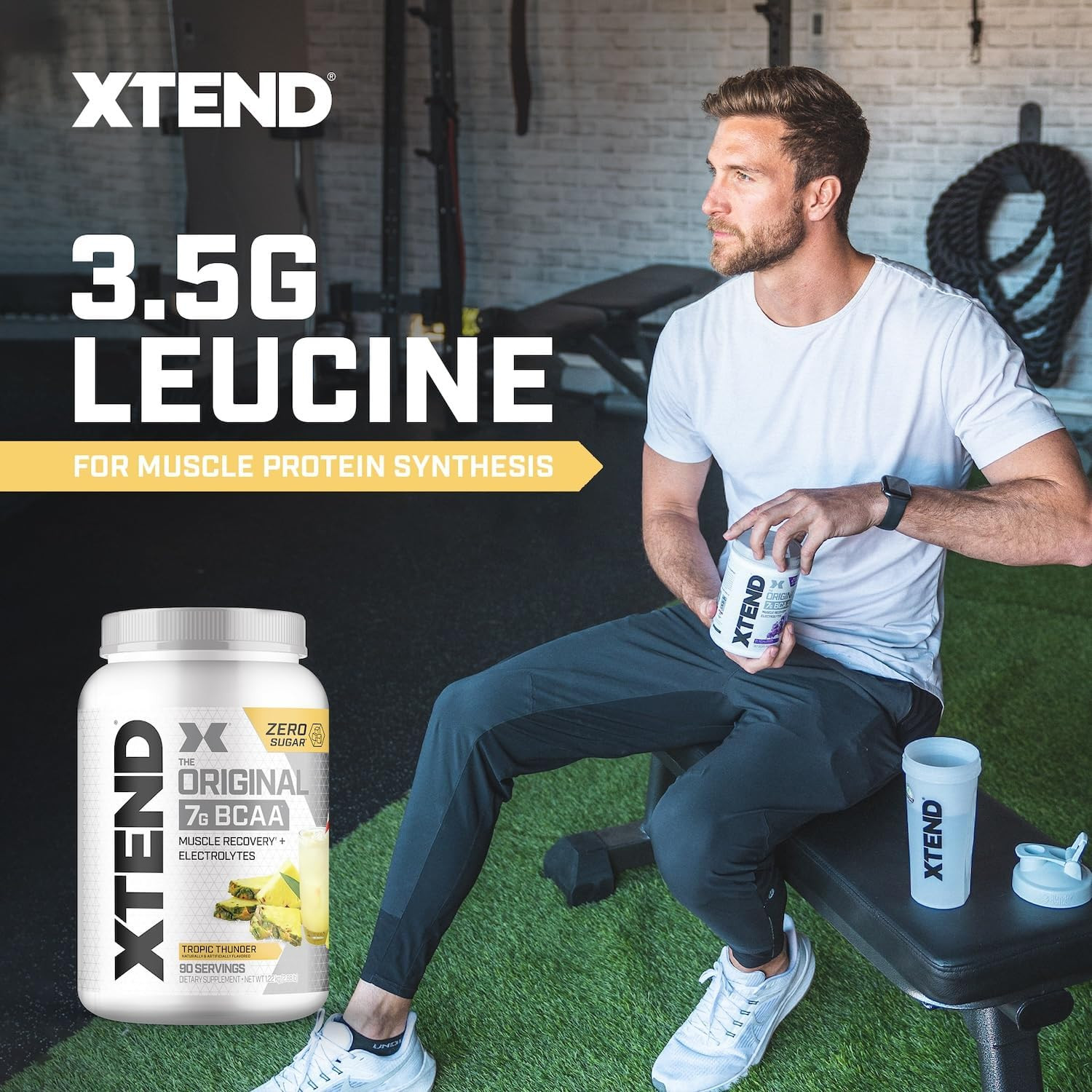 Original BCAA Powder, 7G Bcaas and 2.5G L-Glutamine for Muscle Recovery Hydratio