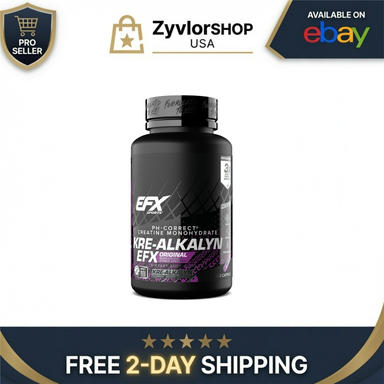 Kre-Alkalyn EFX Creatine Monohydrate Capsules | Muscle Growth & Performance