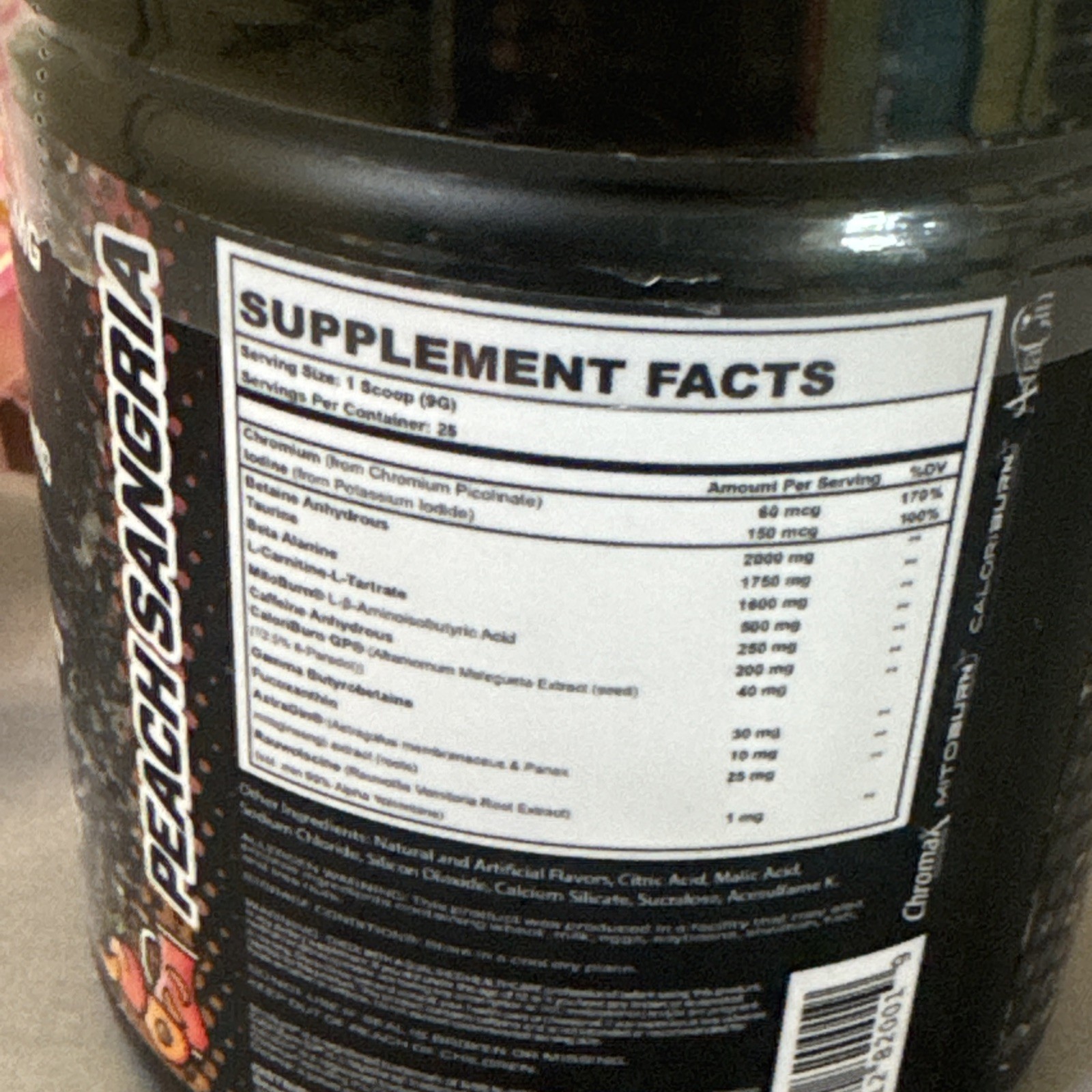 Beast Mode Pre Workout Peach Sangria Kong Energy Fat Burner 7.9 oz Exp 12/26