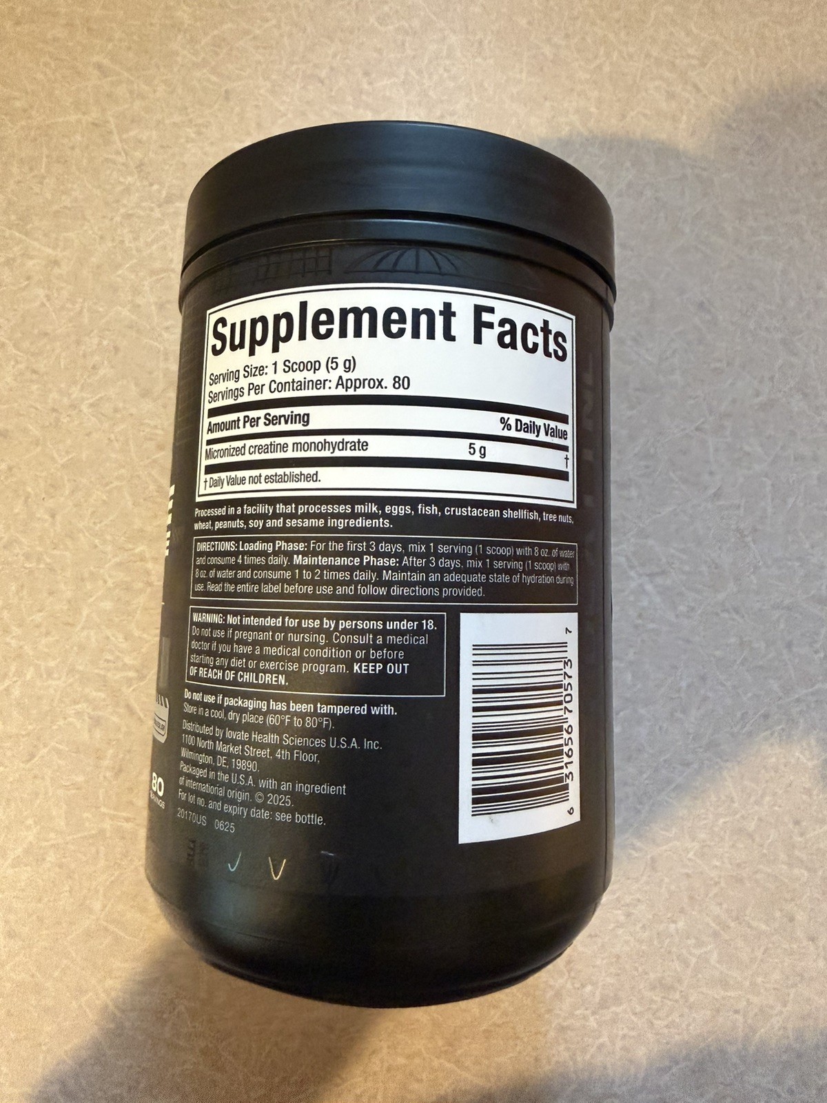 Creatine Monohydrate Powder Platinum Pure Micronized Muscle Recovery + Builder