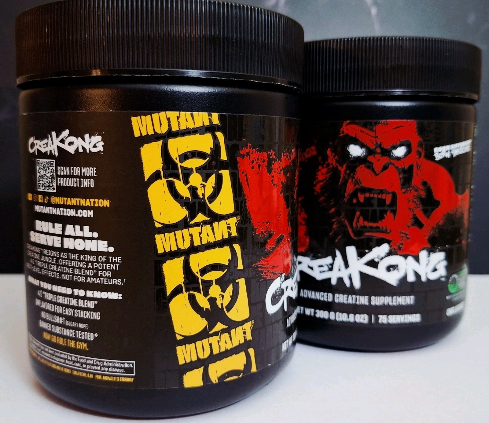 Mutant Creakong, 75 Servings, 2 Tubs, Tri-Creatine Blend, Unflavored, 08/2028✨️