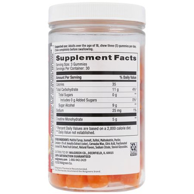 Creatine Monohydrate 5 g Gummies Orange 90.0 ea