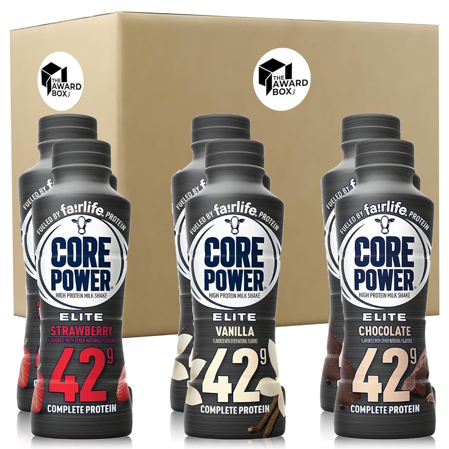 Core Power Elite High Protein Shakes 2 Chocolate, 2 Strawberry, 2 Vanilla (42…