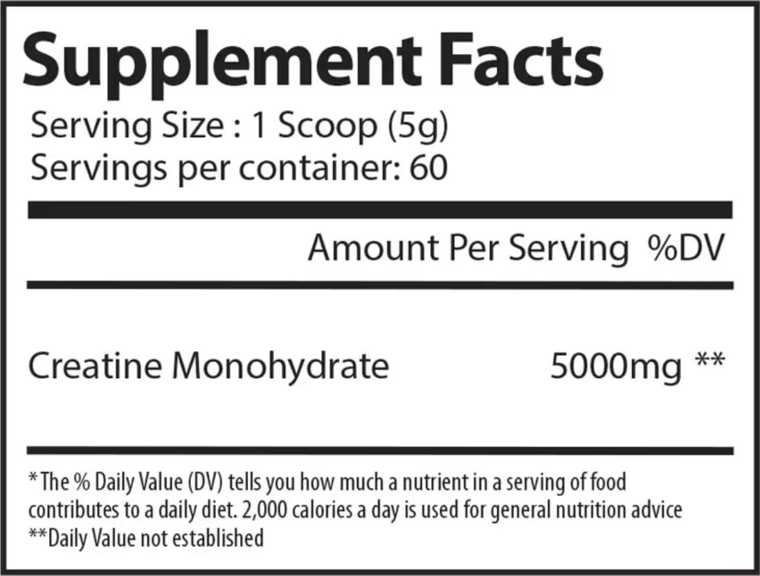 Micronized Creatine Monohydrate Powder – Unflavored Muscle Growth Support, 300g
