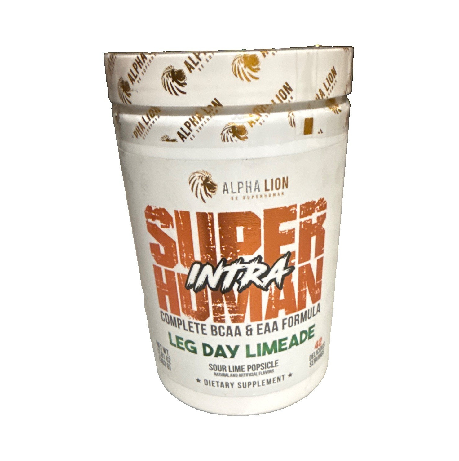 Alpha Lion Superhuman Intra BCAA & EAA Powder Leg Day Limeade 1 lb Exp 08/2027