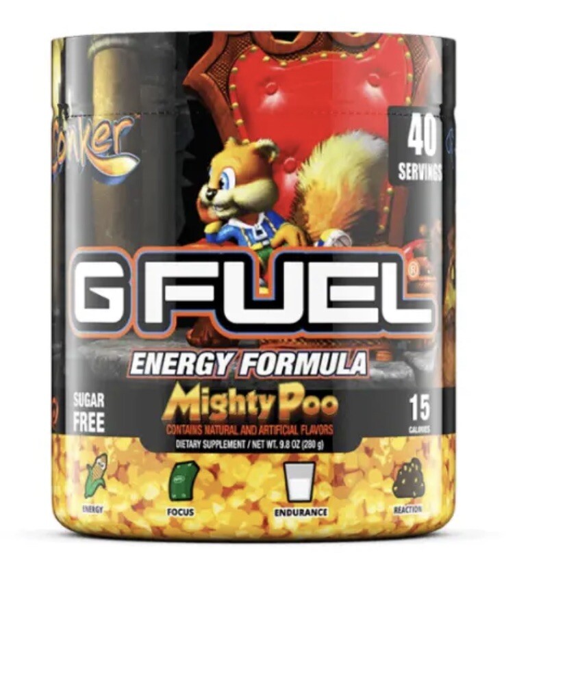 GFUEL Conker’s Bad Fur Day Mighty Poo Collector’s Box + Youtooz + Shaker G FUEL
