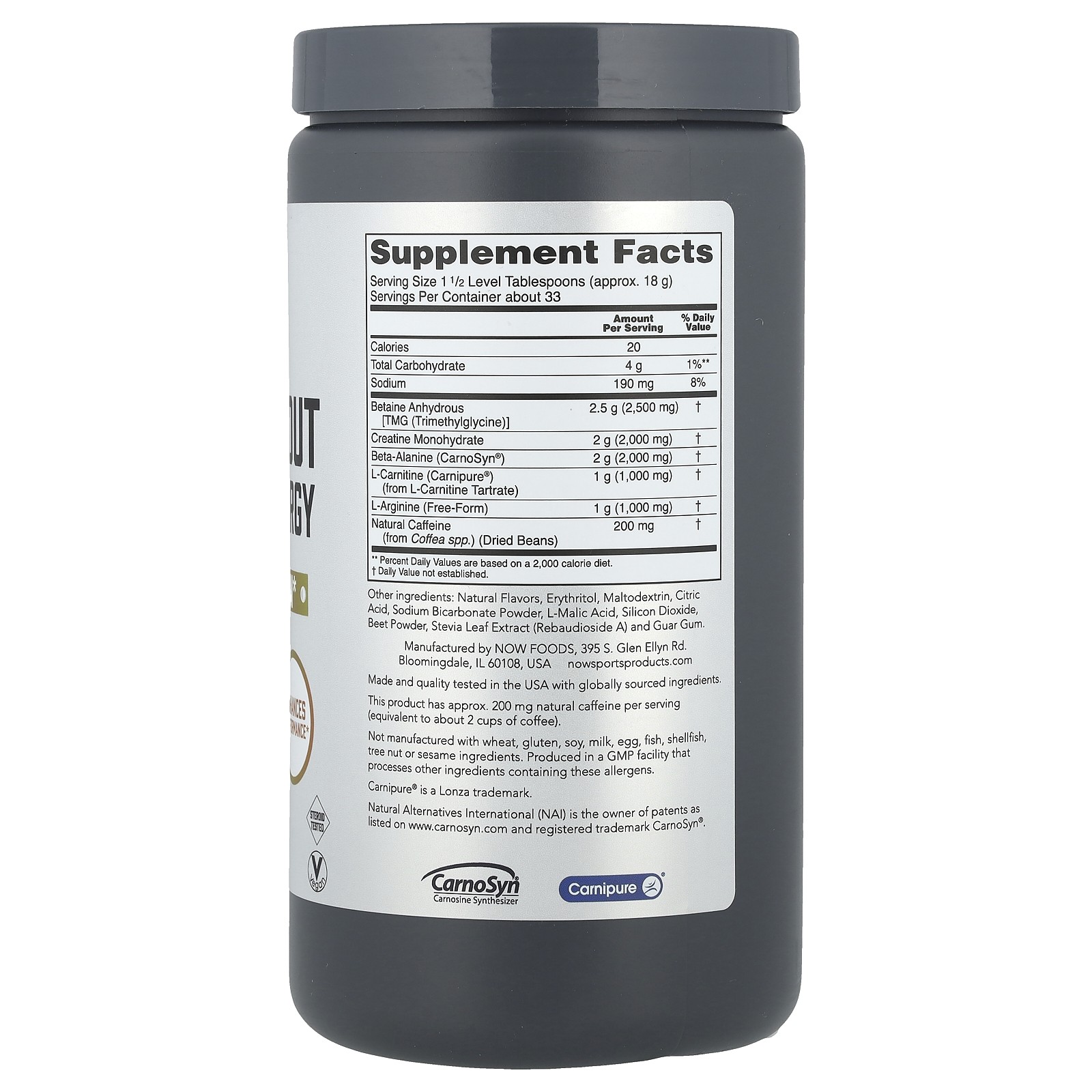 Sports, Pre-Workout Advanced Energy, Watermelon, 21.16 oz (600 g)