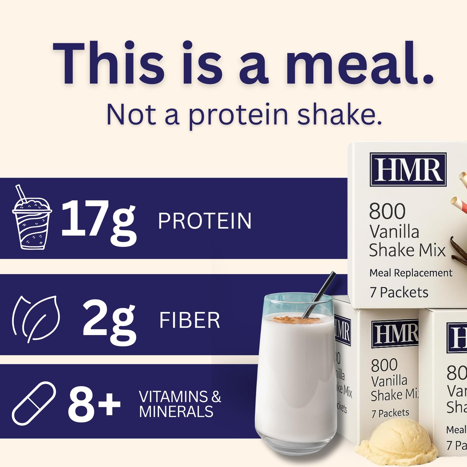 HMR 800 Shake Meal Replacement Mix | Vanilla 11.13 Ounce (Pack of 1)