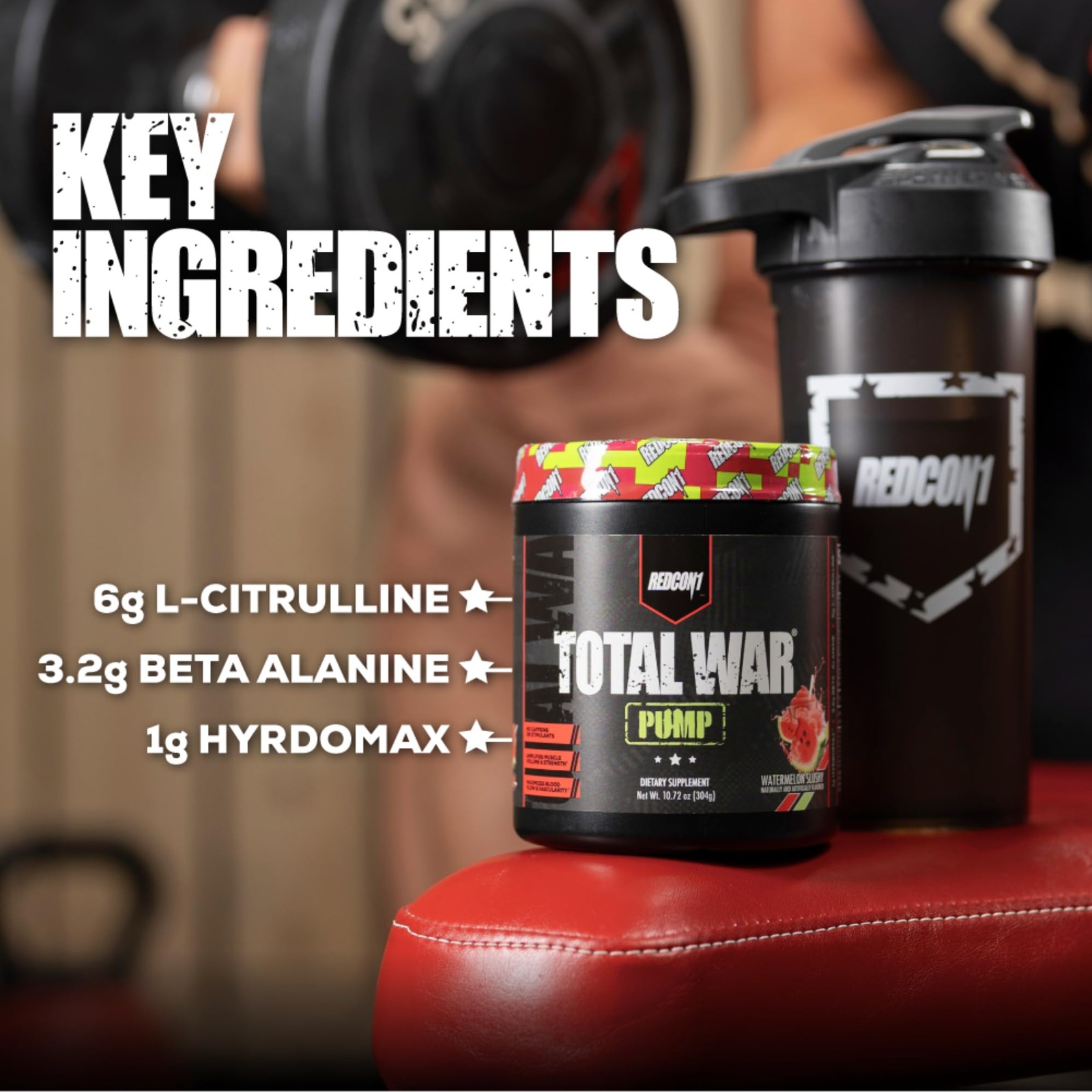 Redcon1 Total War Pump Non-Stim Pre Workout Powder for Men & Women Fuel Plum Fus