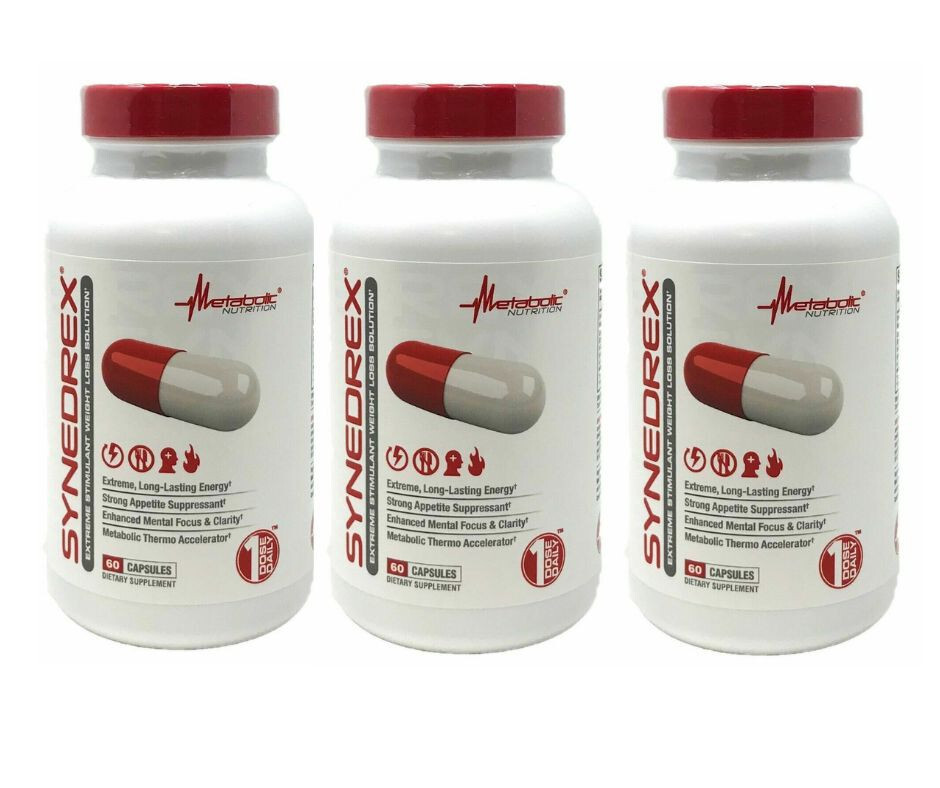 WEIGHT LOSS Thermogenic FAST FAT BURNER Synedrex 180 CAPS (3 x 60) FREE SHIP