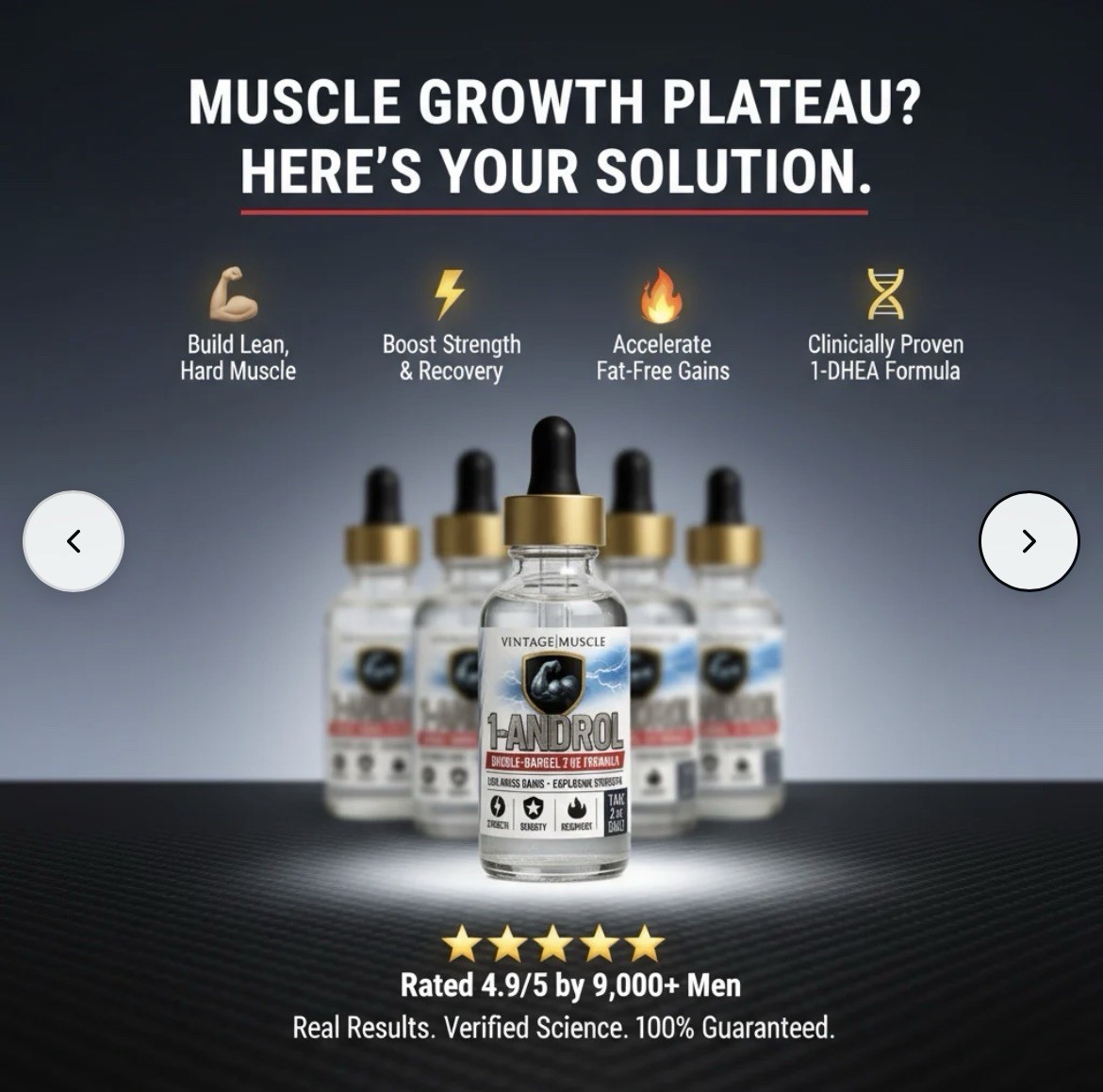 1-Androl Stack Muscle/Strength Gains 2 Step Pre Cursor By Vintage Muscle 💪💧