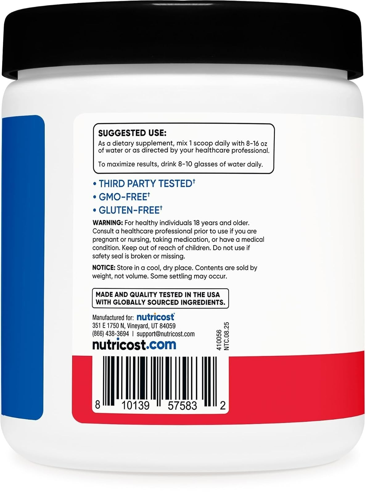 Nutricost Creatine Monohydrate + Hydration Powder – Fruit Punch, 30 Servings