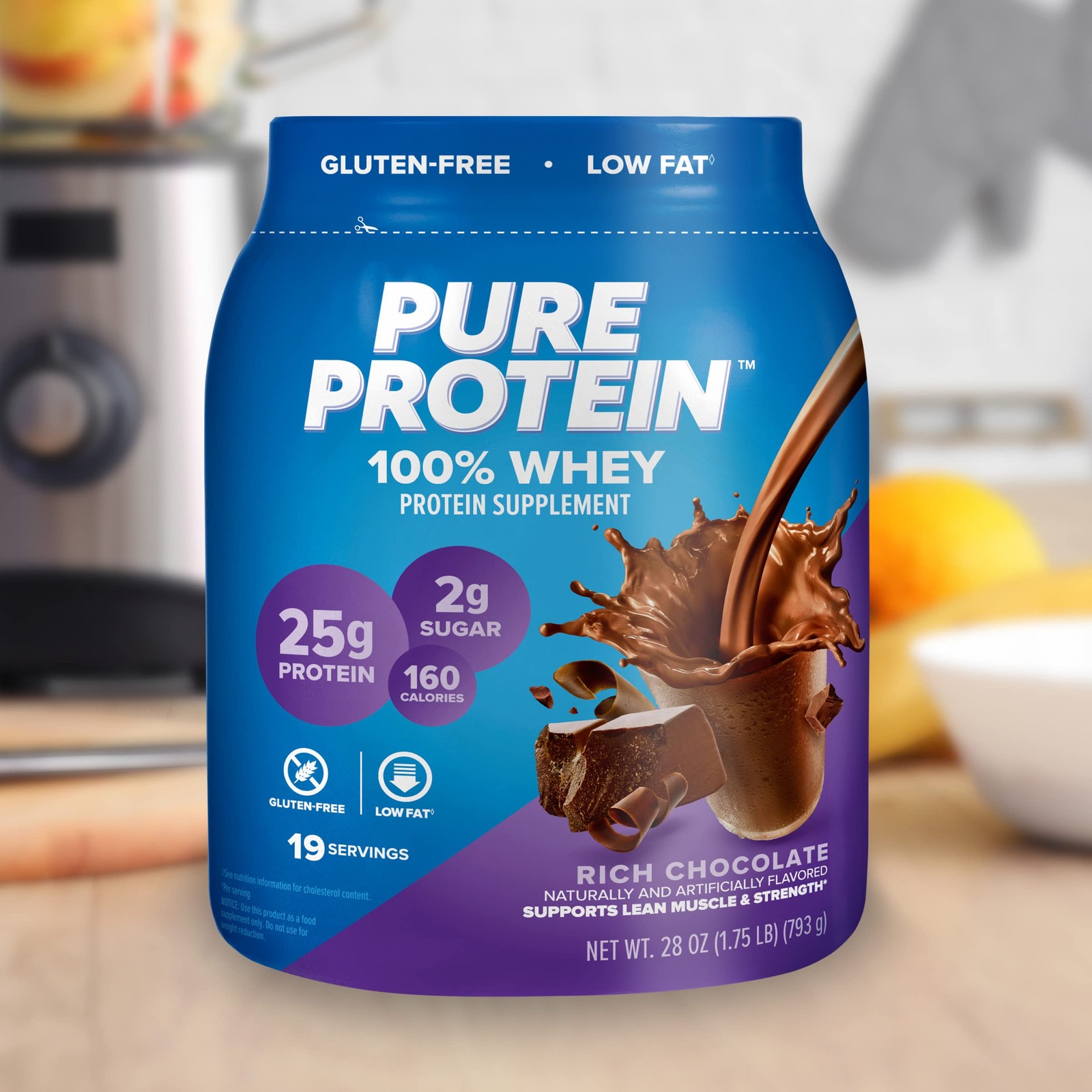 100 % Proteina De Suero En Polvo, Rico Chocolate, 25 G De Proteina, 1,75 Lb (Pa