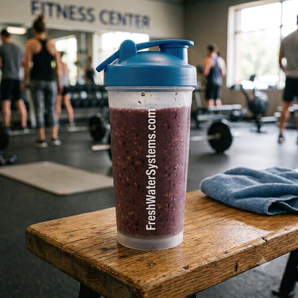 BlenderBottle Classic 28 oz Shaker Bottle Clear/Aqua with Mixing Ball BPA-Free