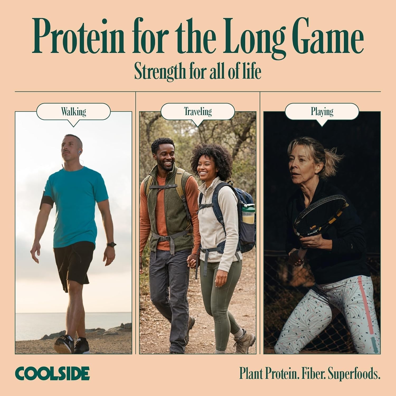 Coolside Superfood Vegan Protein Powder Chocolate 20g Plant Based 15 Servings