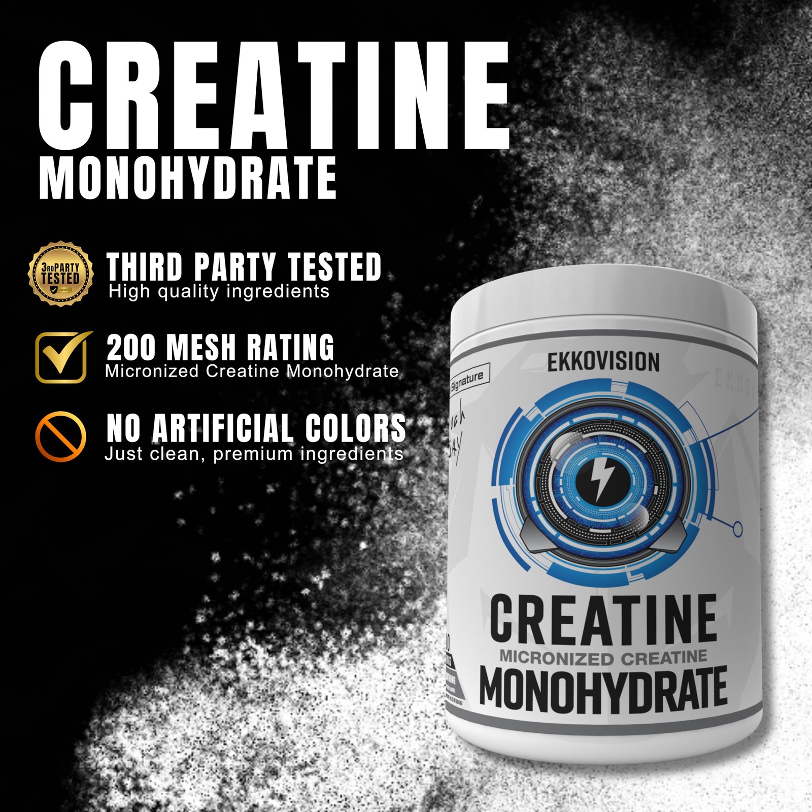 Creatine Monohydrate Powder, Micronized, Pre Workout & Post Workout Supplemen…