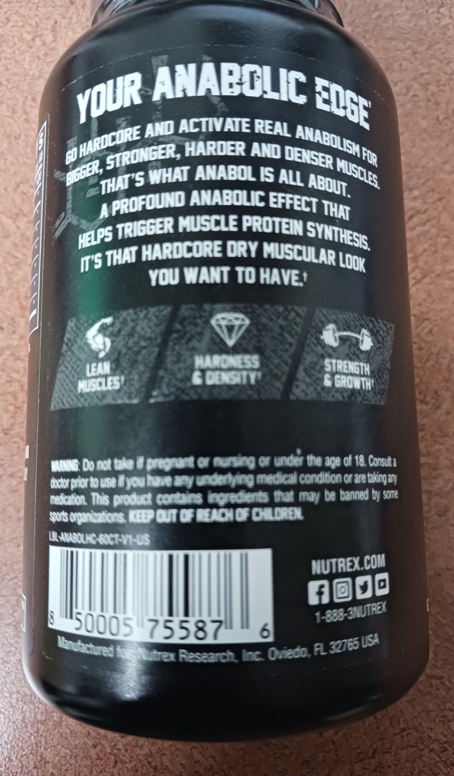 Nutrex Research Anabol Hardcore Anabolic Activator, Muscle Builder – 60 Capsules