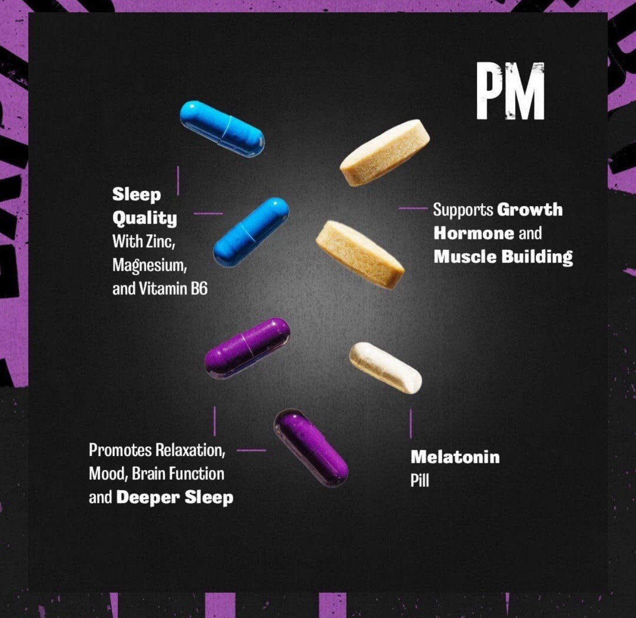 Animal PM Sleep Supplement 30 Count Multicolor Non Habit Forming Natural Formula