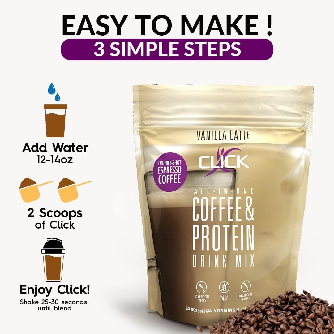 Click Coffee & Protein Powder Bag – Vanilla Latte