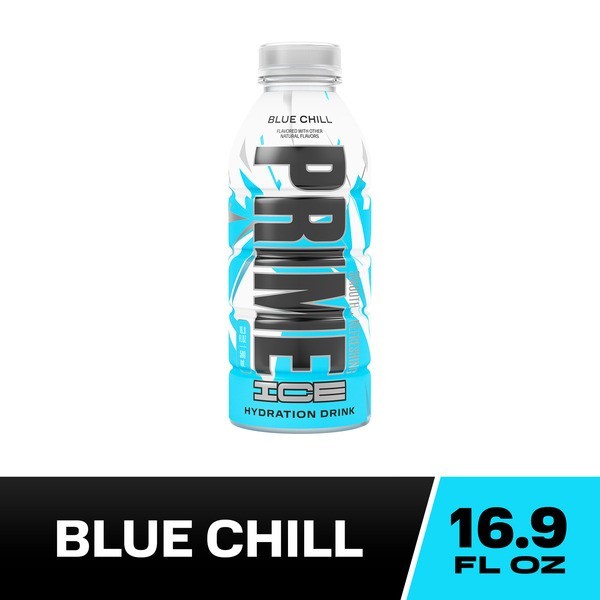 PRIME Hydration Ice Pop Blue Chill 16.9oz 8 Pack Variety Electrolyte Drink