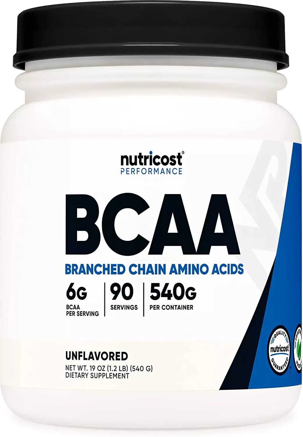 Nutricost BCAA Powder 2:1:1, No Flavor Added, Branched Chain Amino Acids, 19 Oz