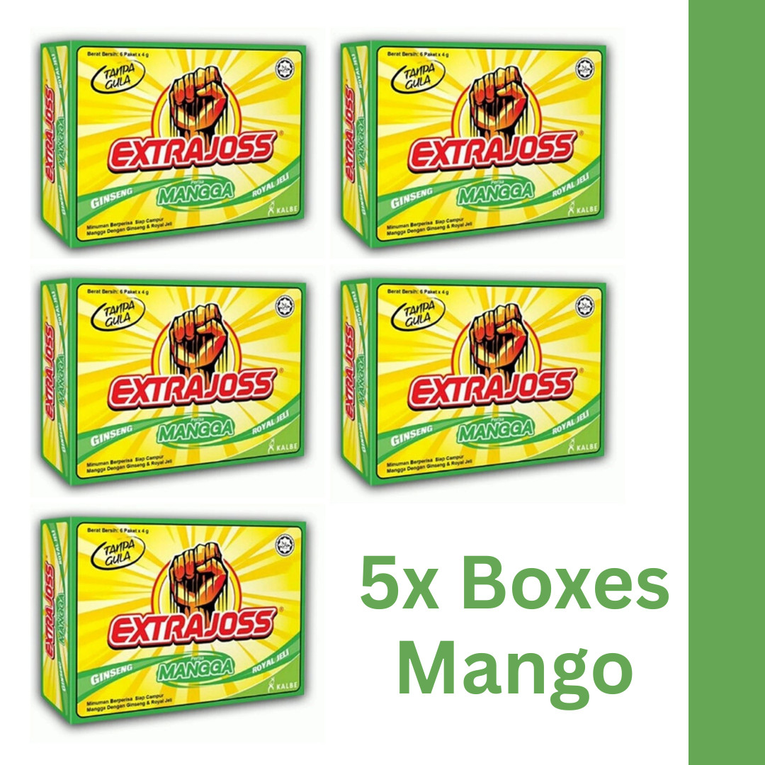 5X Extra Joss Active Energy Drink Powder 5 Boxes Genuine Boost Stamina Original