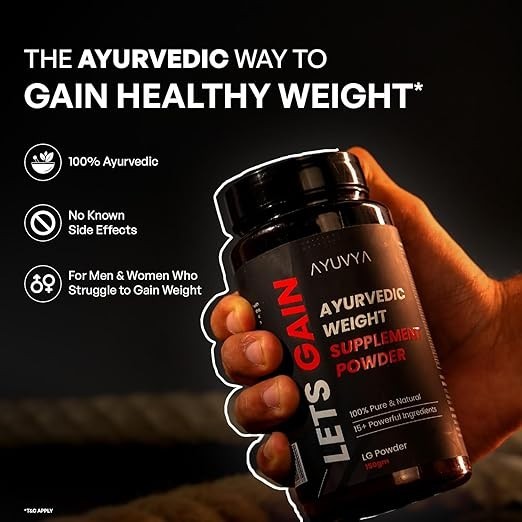 Ayuvya Lets Gain Helps Increasing Muscle Mass & Energy Levels Promotes Overall