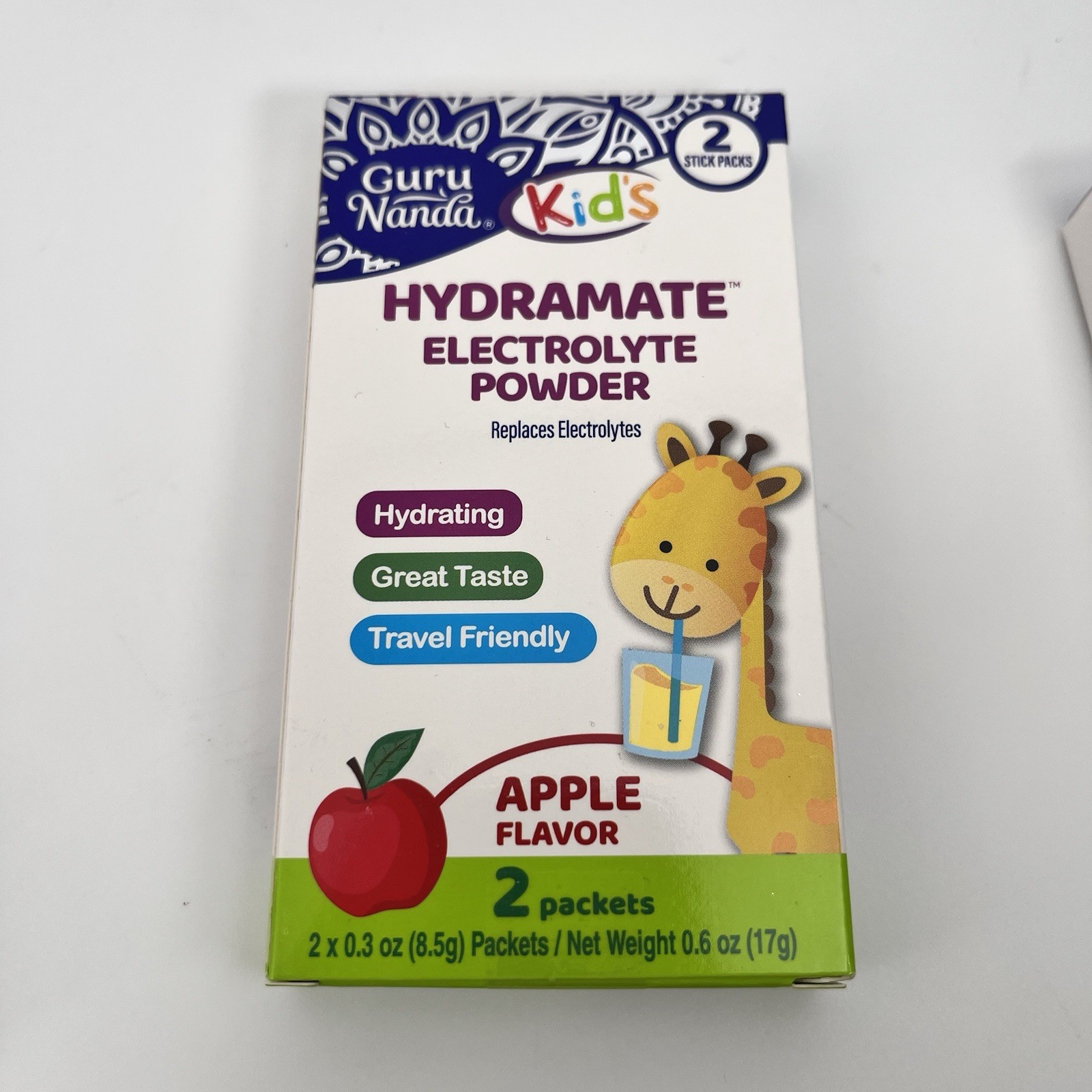 Guru Nanda Hydramate 3 boxes Kids Electrolyte Powder Apple Grape Strawberry NEW