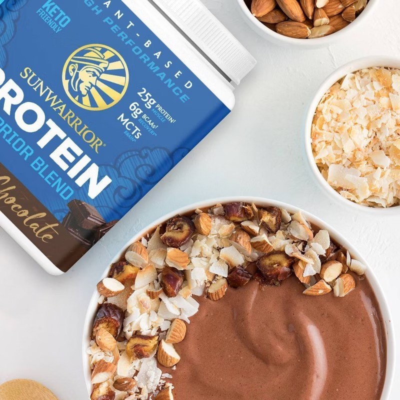 Organic Plant Vegan Plant Based Protein Powder – Chocolate – 13.2oz: 17g