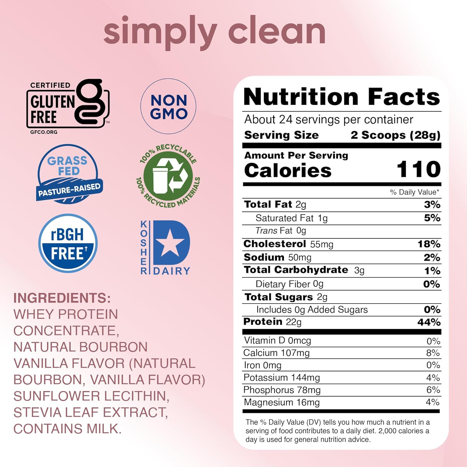 Simply Tera’S Pure Whey Protein Powder – Grass Fed Vanilla Whey Protein Powder,