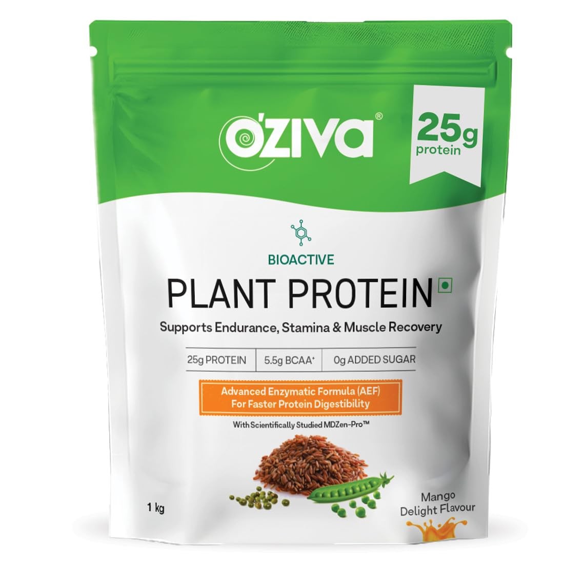 OZiva Bioactive Plant Protein (Mango), 1kg