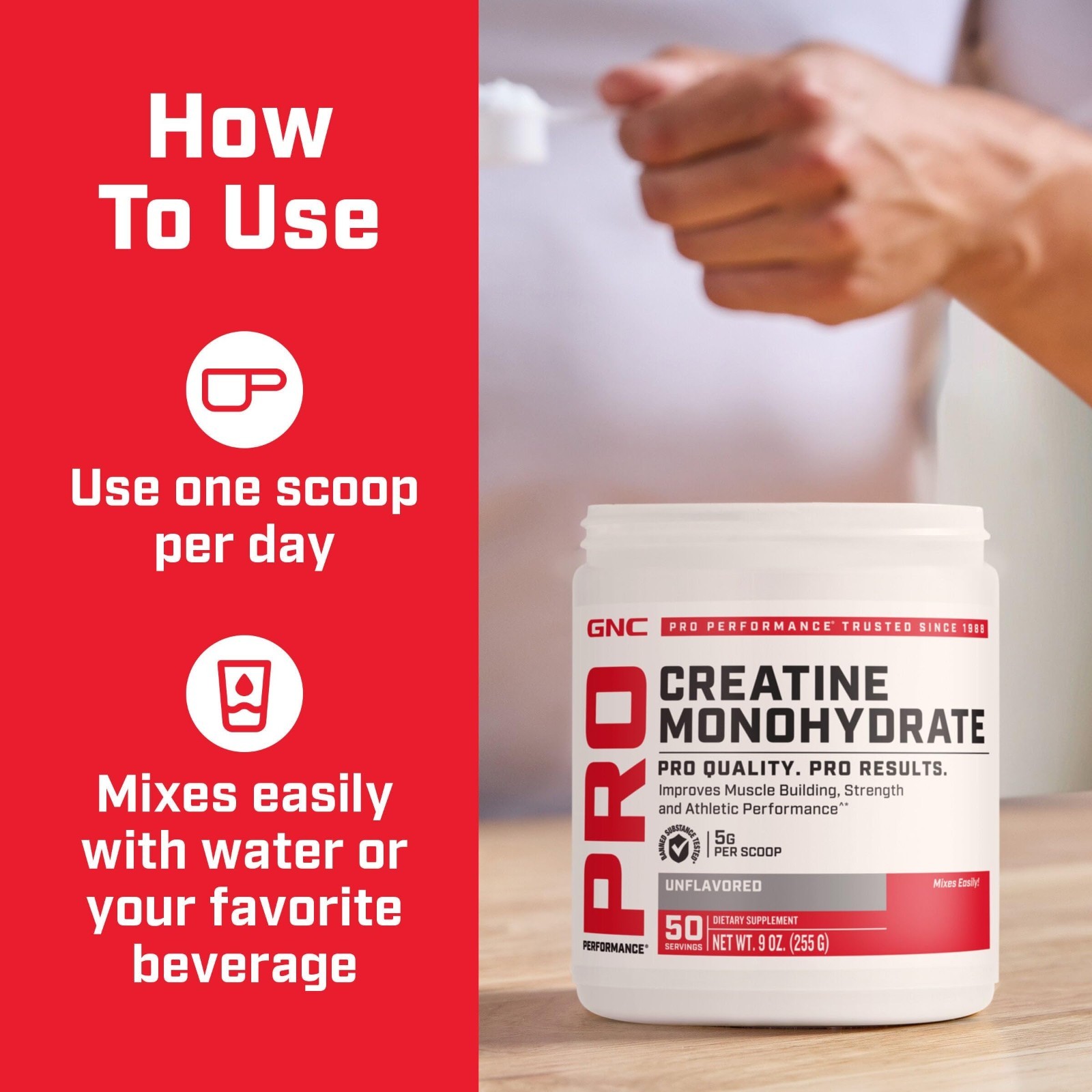 Micronized Creatine Monohydrate Powder – 5g Per Serving, Muscle Gain, Energy Boo
