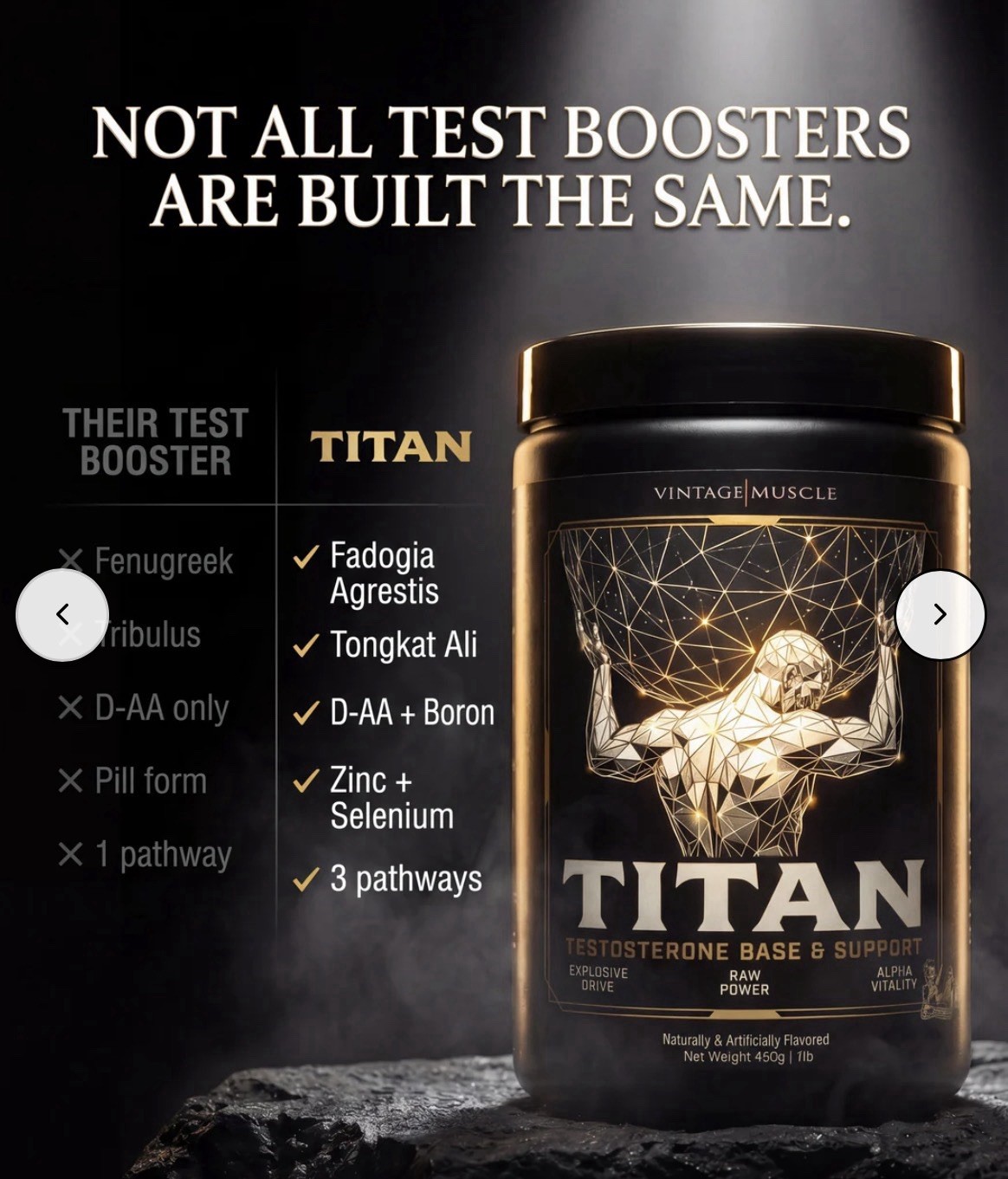 Titan🔱 Natty Test Base Blend 4 Optim. Strength/muscle Gains By Vintage Muscle💪
