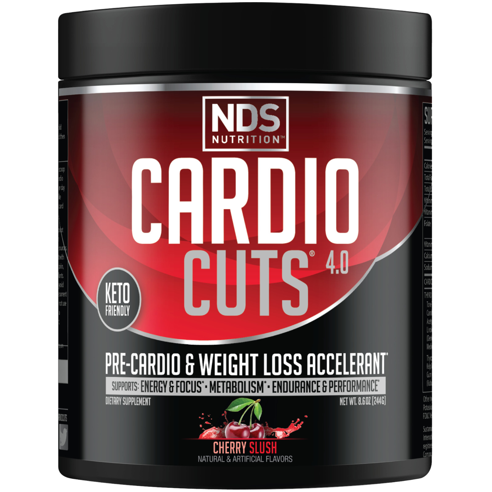 CARDIO CUTS 4.0 – Pre-Cardio / Weight Loss Drink Mix – Cherry Slush (40 Serve)
